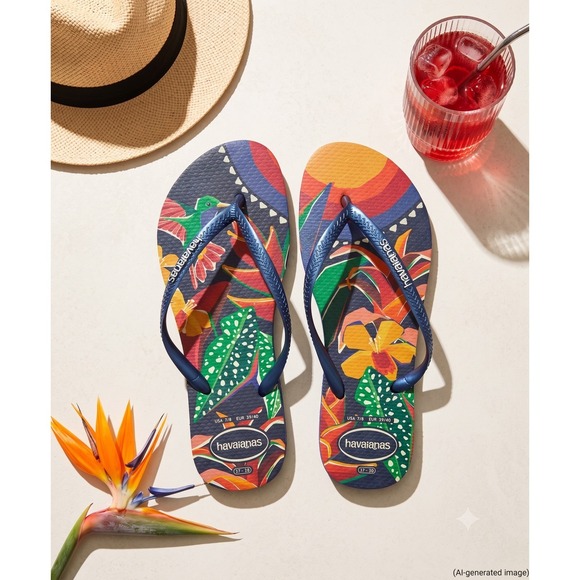 Havaianas Shoes - SLPR0048 |W's 7/8 | Havaianas Tropical Aviary Luxe flip flops / sandals